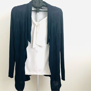 Calvin Klein Women’s Navy Blue Draped Cardigan Size Medium